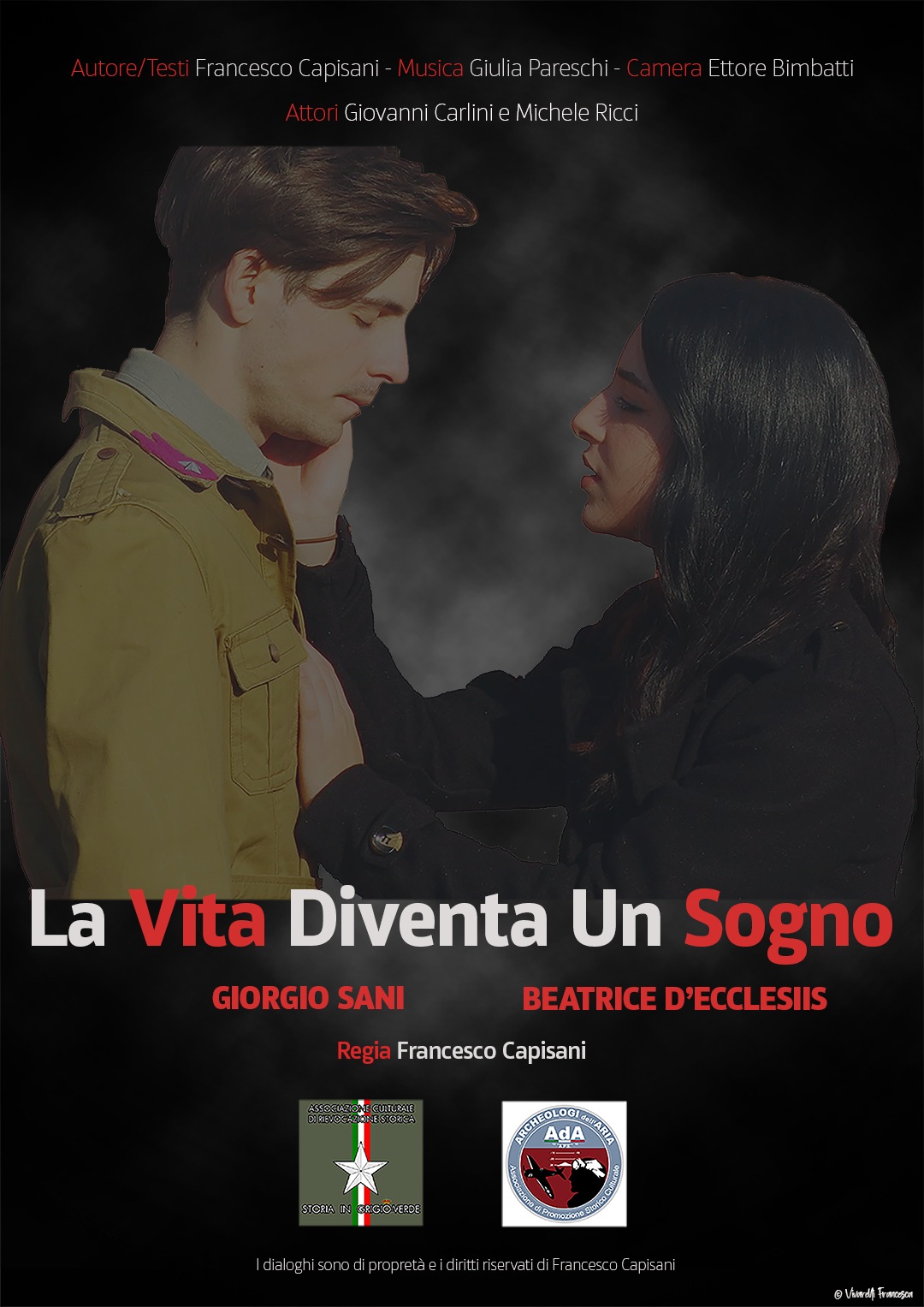 Locandina del cortometraggio La Vita Diventa un Sogno